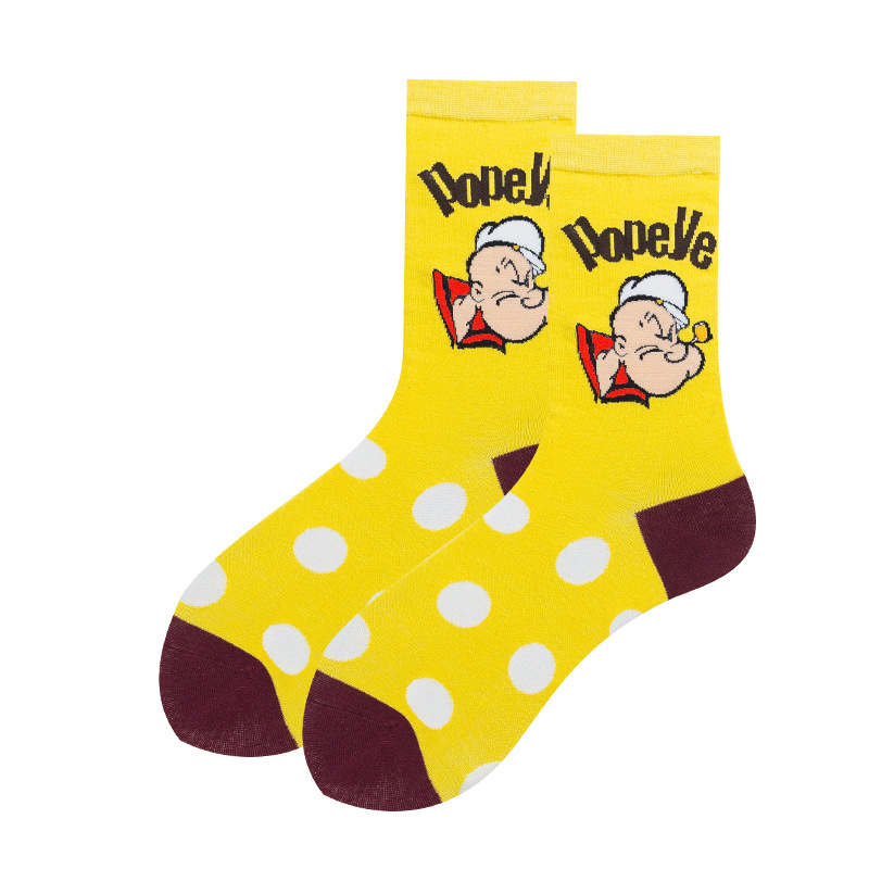 Glad Xvan 2020 Cartoon Socks Boneless Seam Socks Trend Animation College Wind Socks